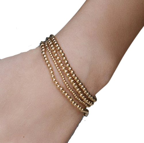 Petite Beaded Gold Bracelet