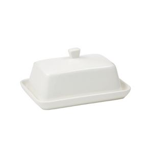 White Covered Butter Dish