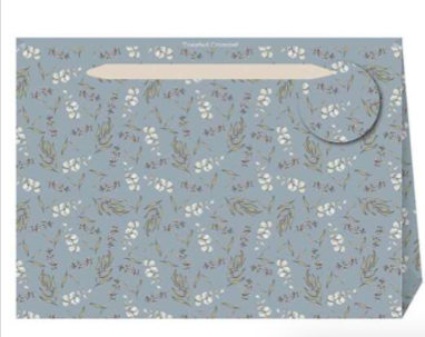 Shopper Penny Kennedy Gift Bag - Eucalyptus Silver Blue