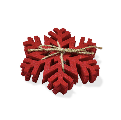 Red Snowflake Coasters