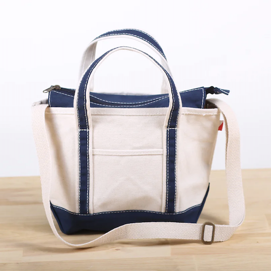 Crossbody Canvas Tote navy