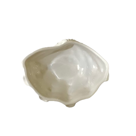 Vintage White Shell Dish w/ Lid