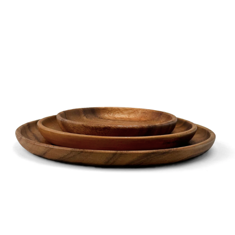 Acacia Wood Round Plate (3 Sizes)