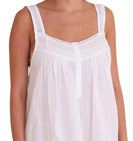 Joy White Cotton Nightgown