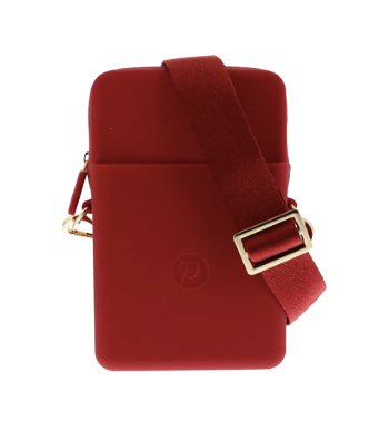 Silicone Crossbody Bag - Dark Red