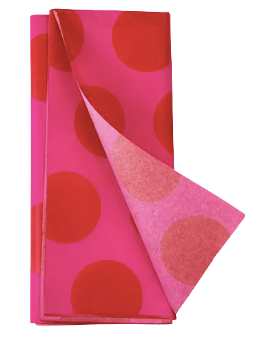 Tissue Paper - Red on Pink Spotlight