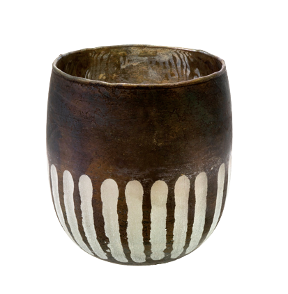 Smoked Etched Votive - Large