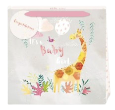 Large Penny Kennedy Gift Bag - Baby Girl Giraffe