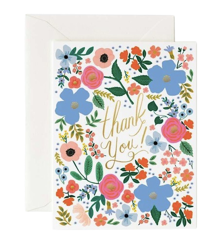 Wild Rose Thank You Card