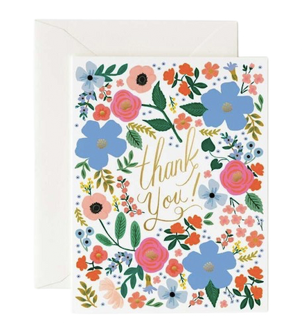 Wild Rose Thank You Card