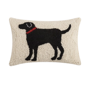 Black Dog Hook Pillow