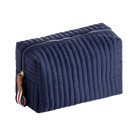 Ezra Boxy Cosmetic Pouch - Navy - 2 sizes