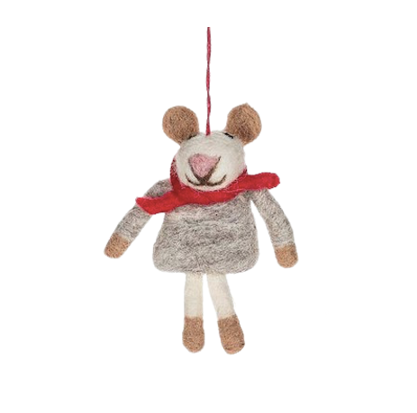 Bear in Scarf & Sweater Ornament