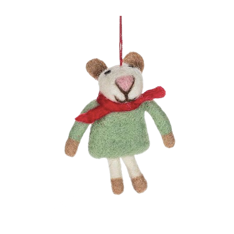 Bear in Scarf & Sweater Ornament