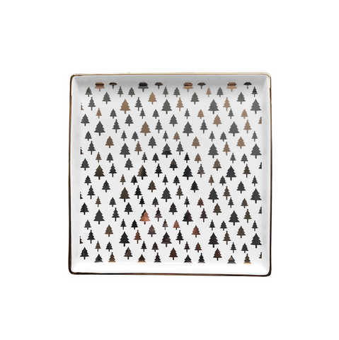 Gold Tree Square Tray