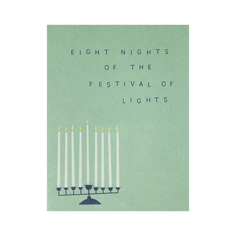 Eight Nights of the Featival of Lights Card