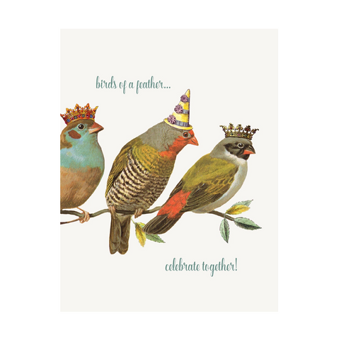 Birds of a Feather Celebrate Together Card