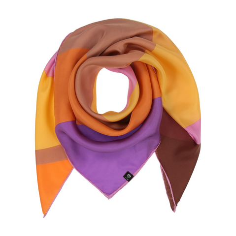 Orchid Pin Silk Scarf
