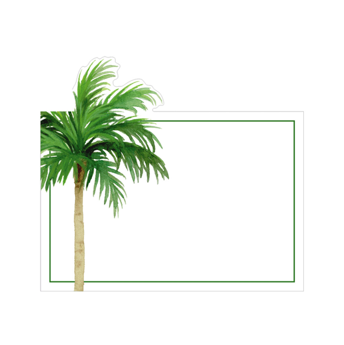 Painted Palm Tree Place Cards