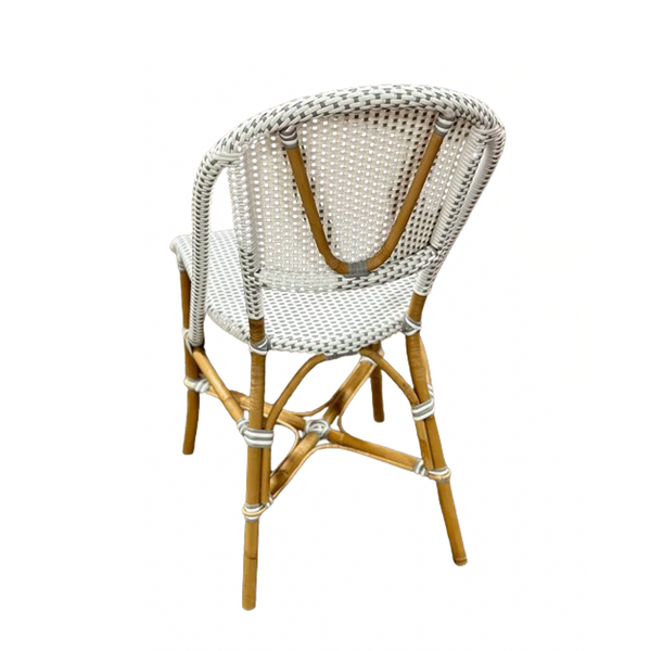 White & Taupe Bistro Chair