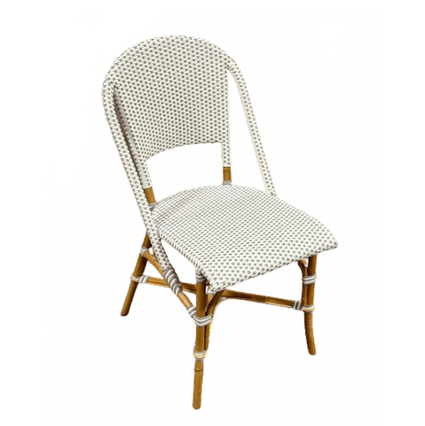 White & Taupe Bistro Chair