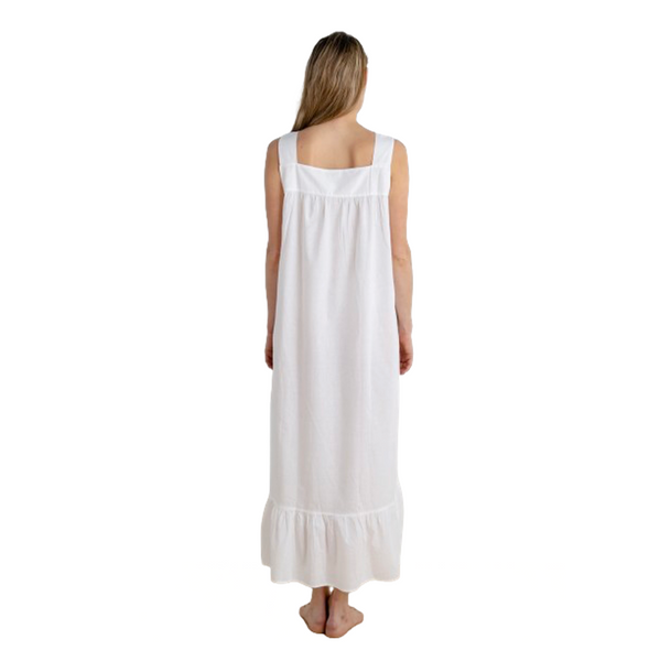 Courtney White Cotton Nightgown