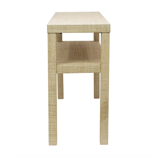 Raffia Wrapped Console Table