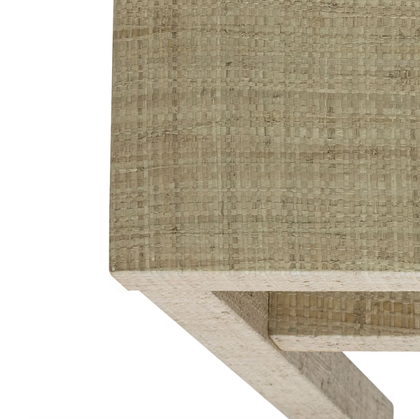 Raffia Wrapped Console Table