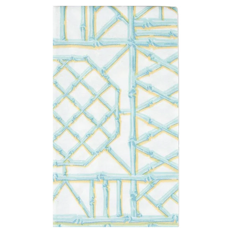 Dinner/Guest Paper Linen Napkins - Bamboo Screen Robin's Egg