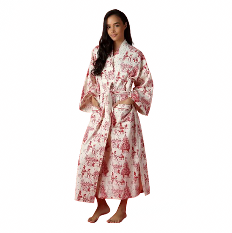 Red & White Holiday Memories Robe