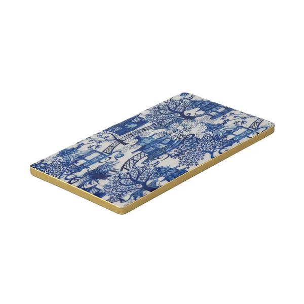 Garden Party Amelia Cutting Board in Blue & White