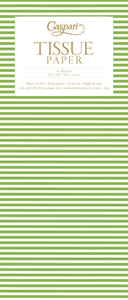 Mini Green Stripe Tissue Paper - 4 Sheets