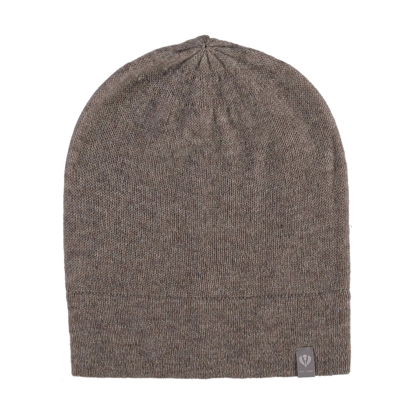 Taupe Jersey Knit Cashmere Slouch Hat