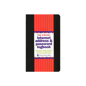 The Pocket Internet Password Logbook - Black