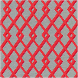 Trellis Coral & Silver Roll Foil Wrapping Paper