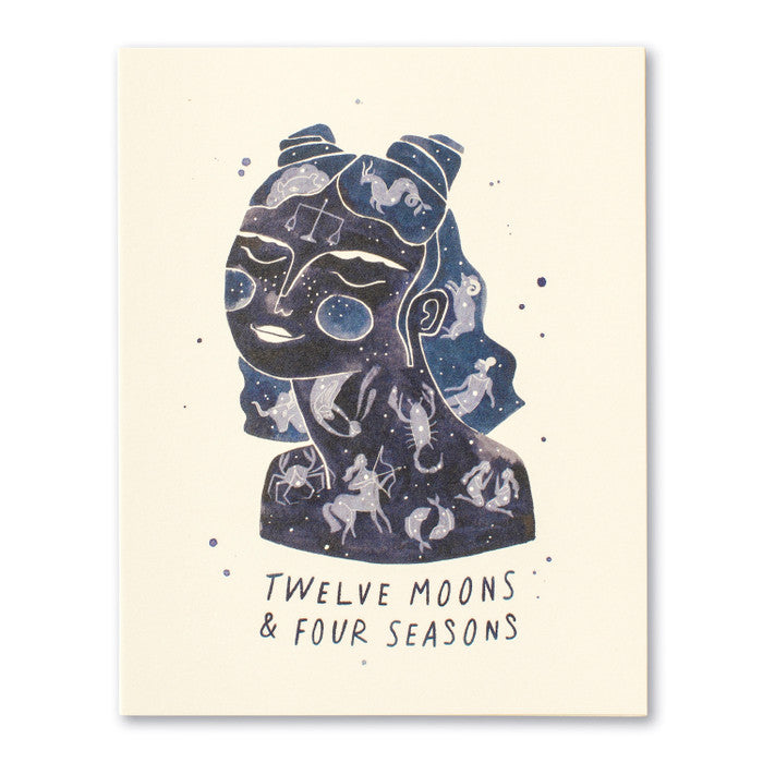 Twelve Moons & Four Seasons Birthday Card