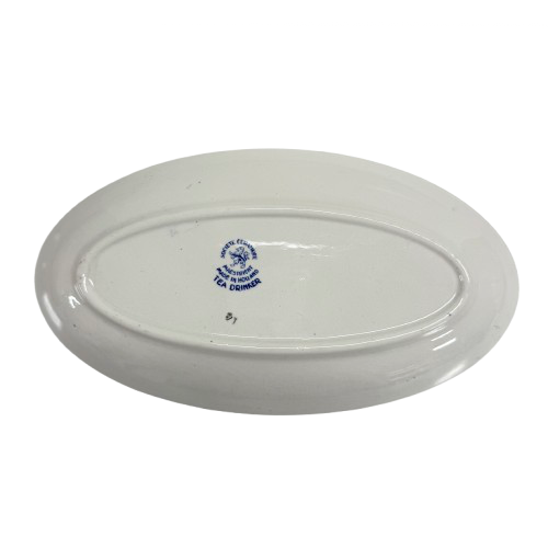 Vintage Blue & White Oval Platter