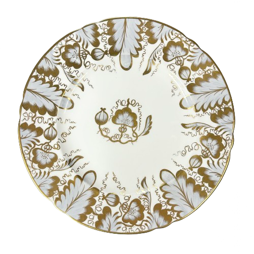 Vintage Copelands Grosvenor England Grey & Gold Dinner Plate