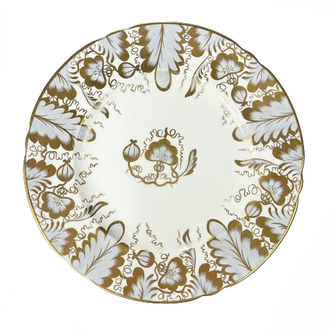 Vintage Copelands Grosvenor England Grey & Gold Dinner Plate
