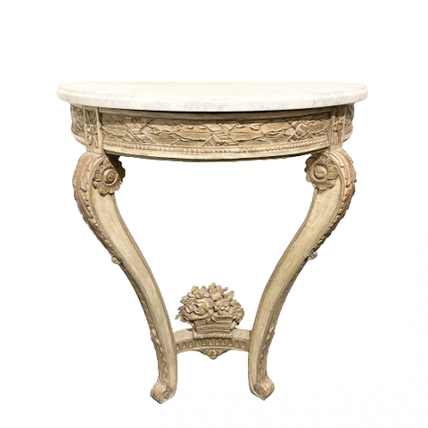 Vintage Marble Top Console
