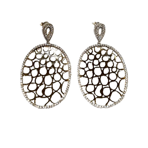 Vintage Oval Drop Earrings