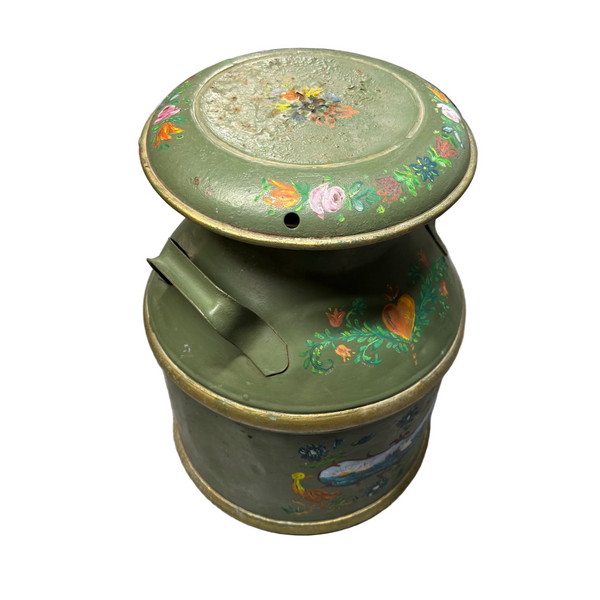 Vintage Painted Milk Can
