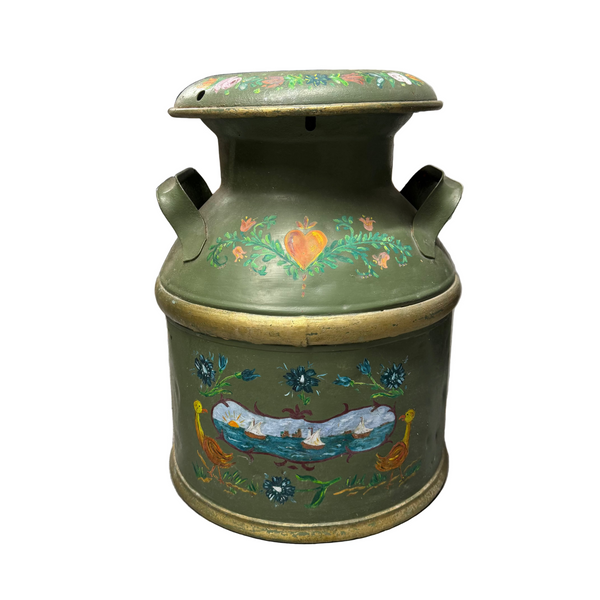 Vintage Painted Milk Can