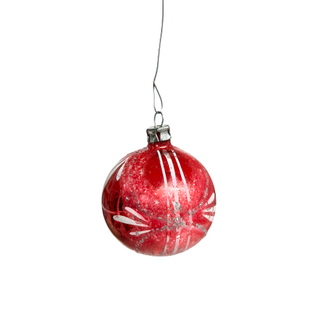Vintage Red & White Ornament
