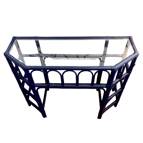 Vintage Blue Bamboo Console