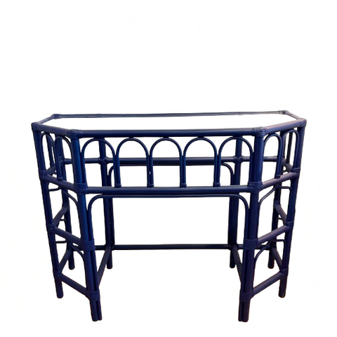 Vintage Blue Bamboo Console