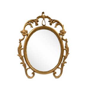 Vintage Oval Gilded Gold Mirror