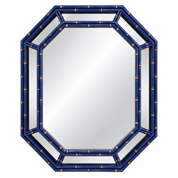 Vintage Painted Octagonal Mirror