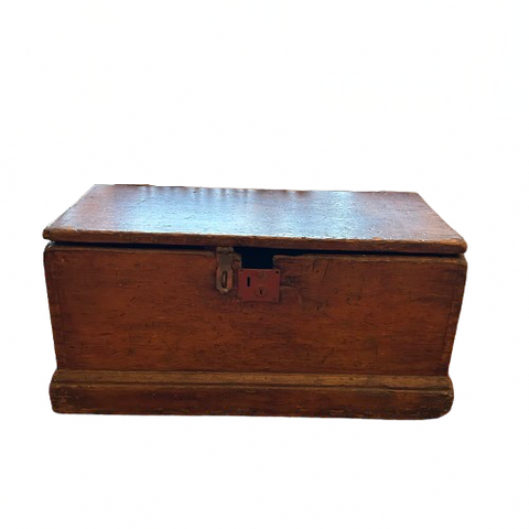 Vintage Rope Handled Wood Trunk