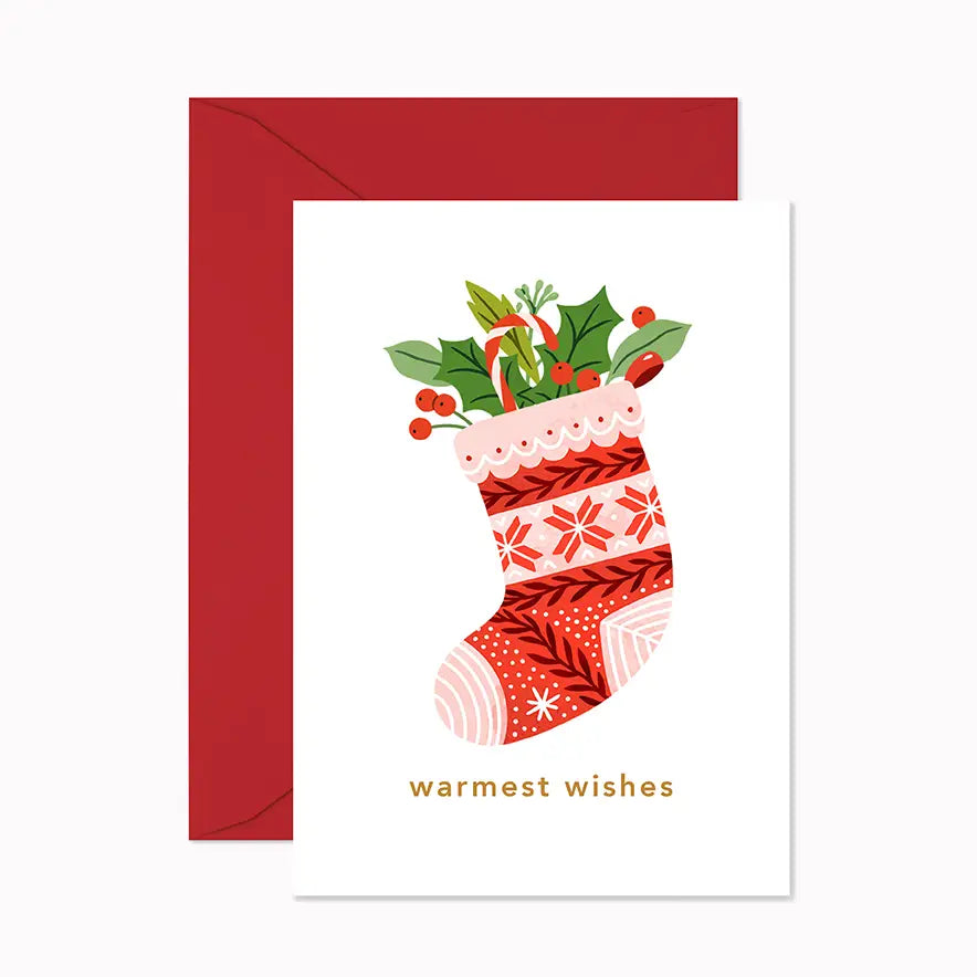 Warmest Wishes Stocking Mini Card